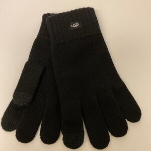 UGG MENS KNIT GLOVES BLACK OS NWOT